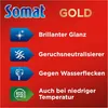 Marketing image showing features of Somat Gold dishwasher tabs. Produktbild-Vorschau