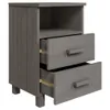 vidaXL Nachttische HAMAR 2 Stk. Hellgrau 40x35x62 cm Produktbild-Vorschau 7