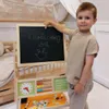 Grand tableau éducatif double face : magnétique et craie - Voir les images du produit 15
