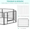 PawHut Freilaufgehege, 60 cm Hoch Welpenauslauf mit Tür, Produktbild-Vorschau 6