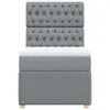 Boxspringbett mit Matratze Hellgrau 100x200 cm Stoff Produktbild-Vorschau 4