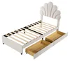 Letto per bambini 90x200 cm, imbottito con testiera a forma Anteprima dell’immagine prodotto 10