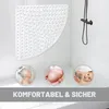 Eck-Duschmatte rutschfest 70 x 70 cm Weiß mit Saugnäpfen Produktbild-Vorschau 9