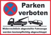 Parken verboten Widerrechtlich abgestellte Fahrzeuge werden Produktbild-Vorschau 1