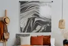 MuchoWow® Wandteppich Wandbehang Marmor - Weiß - Schwarz Produktbild-Vorschau 4