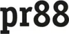 The image shows the text 'pr88' in black, bold, sans-serif font on a white background. Produktbild-Vorschau