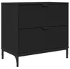 vidaXL Noční stolek černý 63,5 x 36 x 61 cm Materiál na Náhled obrázku produktu 2