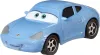 A blue toy car, Sally from Disney Pixar's Cars, is shown from a three-quarter front angle against a white background. Náhled obrázku produktu