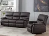 Couchgarnitur Relax 3+1 - Kunstleder - Braun - CANBY Produktbild-Vorschau 2