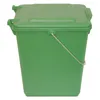 A green bucket with a lid and a metal handle, shown from the front. Anteprima dell’immagine prodotto