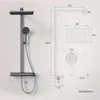 EMKE Système de douche avec thermostat, panneau de douche, Voir les images du produit 9