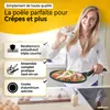 poêle à crêpes pour induction avec revêtement antiadhésif pour cuire crêpes pancakes et galettes Voir les images du produit