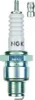 A close-up studio shot of a single NGK spark plug with a separate terminal nut. Anteprima dell’immagine prodotto