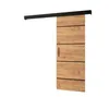 Schiebetür mit schwarzem Griff SALOME 4 - 80 cm, Eiche Produktbild-Vorschau 2