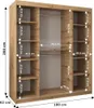 Schwebetürenschrank mit einer Breite von 180 cm TIMEA 2 – Produktbild-Vorschau 5