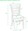 CasaDolce Chaise de salle à manger PAESINA Blanc, lot de 2, Voir les images du produit 3