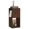 A brown wooden shelf unit with books and decorative items. Anteprima dell’immagine prodotto