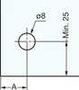 Sugatsune GH34-8CR Glastürscharnier, halb aufliegend, Chrom Produktbild-Vorschau 3