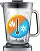 A blender jug with a circular graphic indicating temperature range. Podgląd zdjęcia produktu