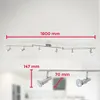 LED plafondlamp, railsysteem, 6 lampen. Moderne spotlamp, Productafbeelding-voorbeeld 4