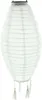 A white paper lantern with tassels hanging from the bottom. Produktbild-Vorschau