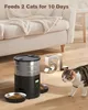 Futterautomat Katze 2 Näpfe Katzenfutter Automat: Edelstahl Produktbild-Vorschau 4