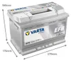 Autobaterie Varta Dynamic EFB 70Ah, 12V, 760A, N70 Anteprima dell’immagine prodotto 12