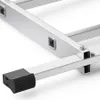 A close-up view of the bottom section of an aluminum ladder, showing a black rubber foot. Anteprima dell’immagine prodotto