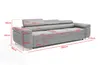 Schlafsofa CARMEN, moderne Couch mit verstellbaren Produktbild-Vorschau 3