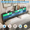 UnboxG Polsterbett 180x200 cm Grau mit LED, 2 Schubladen & Produktbild-Vorschau 7