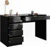 A black vanity desk with gold accents and drawers, shown against a white background. Náhled obrázku produktu