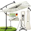 tillvex® Alu Sonnenschirm Rechteckig Ø 330 cm mit LED Solar Produktbild-Vorschau 1