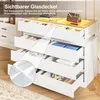 Credenza Merax, comò con vetro e illuminazione a LED, 8 Anteprima dell’immagine prodotto 7