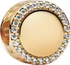 Pandora Charm Engravable Sparkling Button pozłacany Podgląd zdjęcia produktu 5