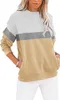 ASKSA Damen Pullover Rundhals Langarm Sweatshirt Casual Produktbild-Vorschau 1