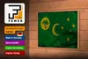 Holzschild Flagge Kokosinseln 18x12cm Cocos Islands Rost Produktbild-Vorschau 4
