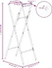 A diagram of a foldable bar table frame with dimensions indicated. Náhled obrázku produktu