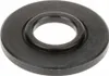 A close-up, studio shot of a black metal washer with a raised inner ring, isolated on a white background. Produktbild-Vorschau