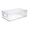 A clear, studio shot of a transparent storage bin. Produktbild-Vorschau