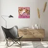 Wanduhr - Quadrat - Glasuhr - Baum Blumen Kirsche Natur - Produktbild-Vorschau 6