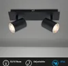 LED Badleuchte Spotleuchte 2xGU10 IP44 5 W schwarz Produktbild-Vorschau 2