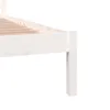 vidaXL Massivholzbett Kiefer 140x190 cm Weiß Produktbild-Vorschau 6