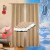 1x Samt Thermovorhang Kälteschutz Beige Thermo Vorhang Produktbild-Vorschau 12