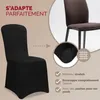 DETEX® 6x Housse de chaise anthracite tissu stretch opaque Voir les images du produit 4