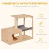 PawHut Katzenhaus Katzenkiste mit Hängematte Sisalstamm Produktbild-Vorschau 4