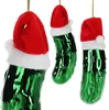 com-four®  3x Glas Christbaumschmuck als Gurke 11 cm - Produktbild-Vorschau 8