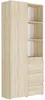 Regál kancelářský 80 cm 1 dveře 3 zásuvky FRAMIRE B-80-S3 Náhled obrázku produktu 1