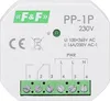 A close-up view of an electronic relay device with labeling and connection terminals. Náhľad obrázku produktu