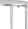 A close-up view of the base and legs of a round metal table. Produktbild-Vorschau