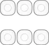 LAV Set de soucoupes Zen - set de 6, moderne & parfait pour Voir les images du produit 6
